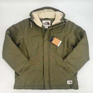 The North Face Mens Medium Terrain Windwall Parka Olive Green Authentic NWT